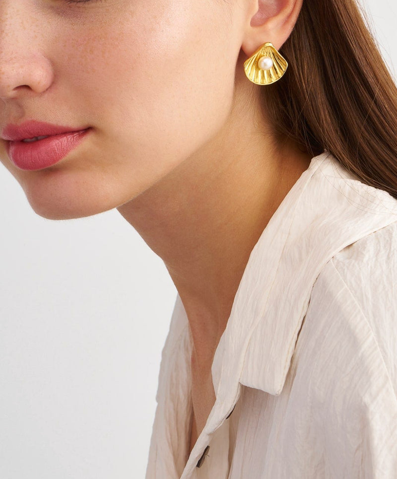 Hermina Gold Plated Kochyli Earrings