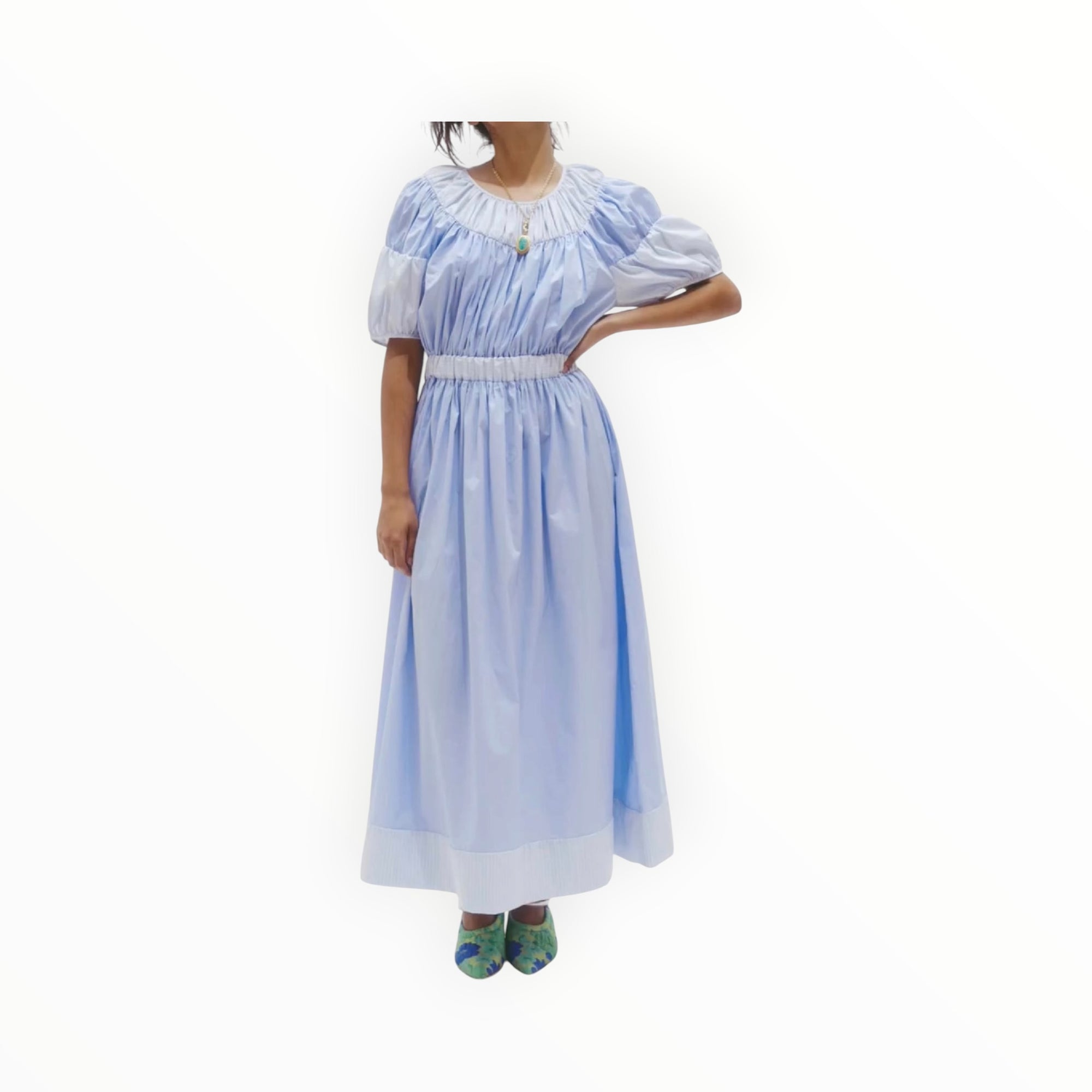 Rentrayage Barnstable Gathered Dress - Blue