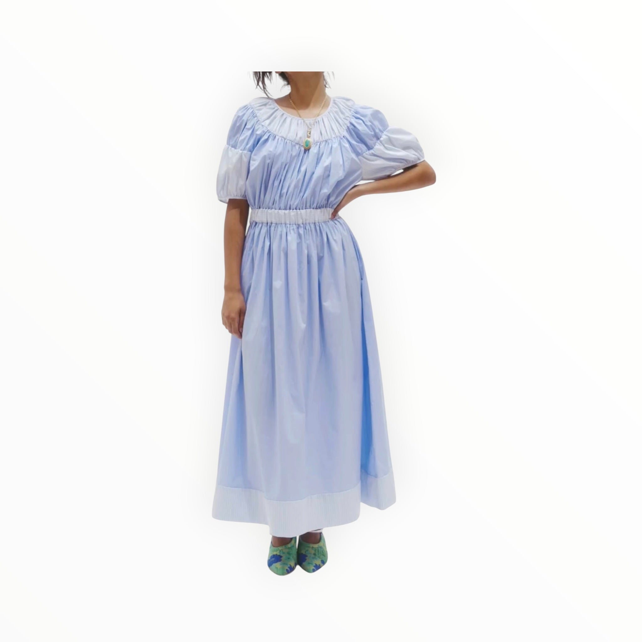Rentrayage Barnstable Gathered Dress - Blue