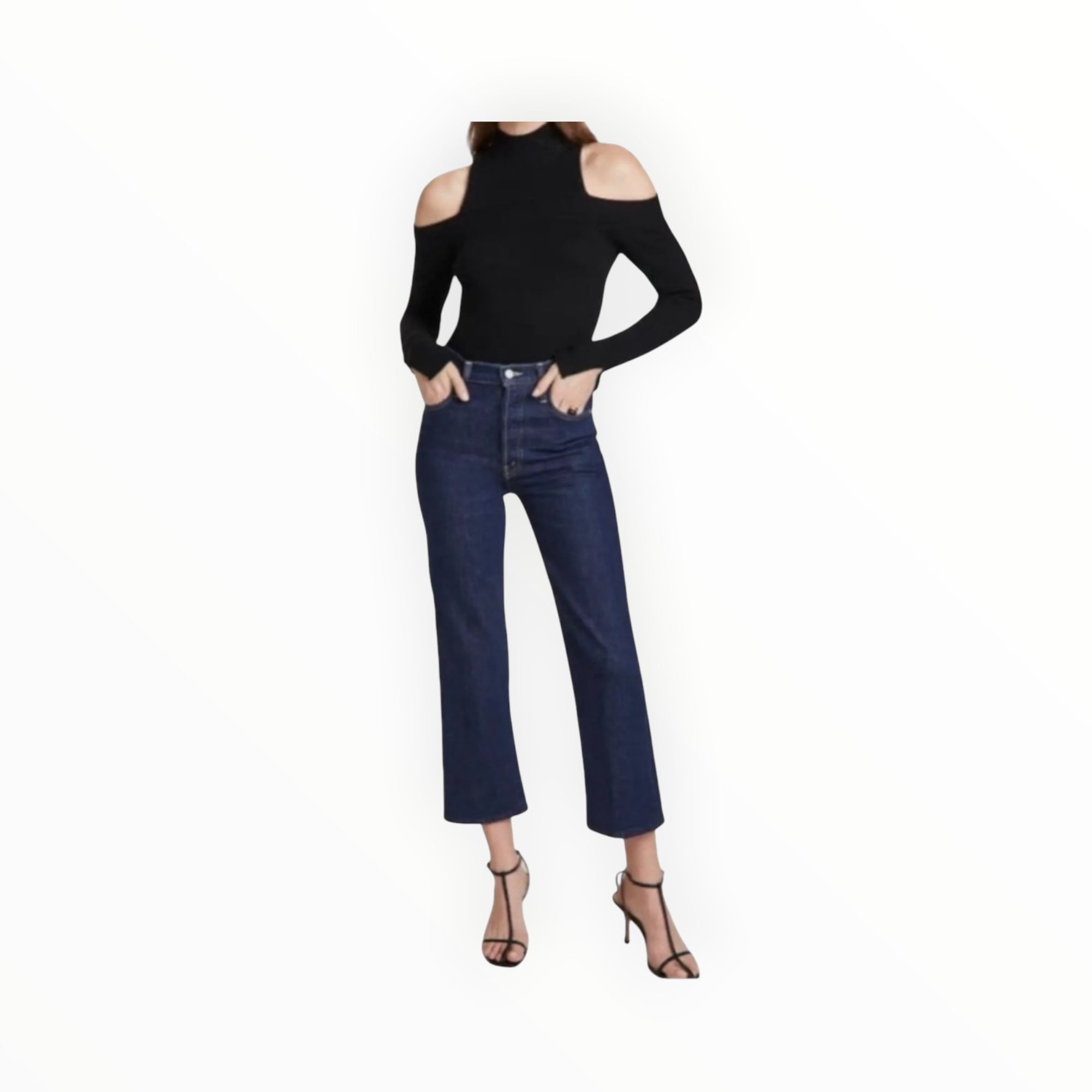 Jonathan Simkhai Gillian Cold Shoulder Sweater - Black