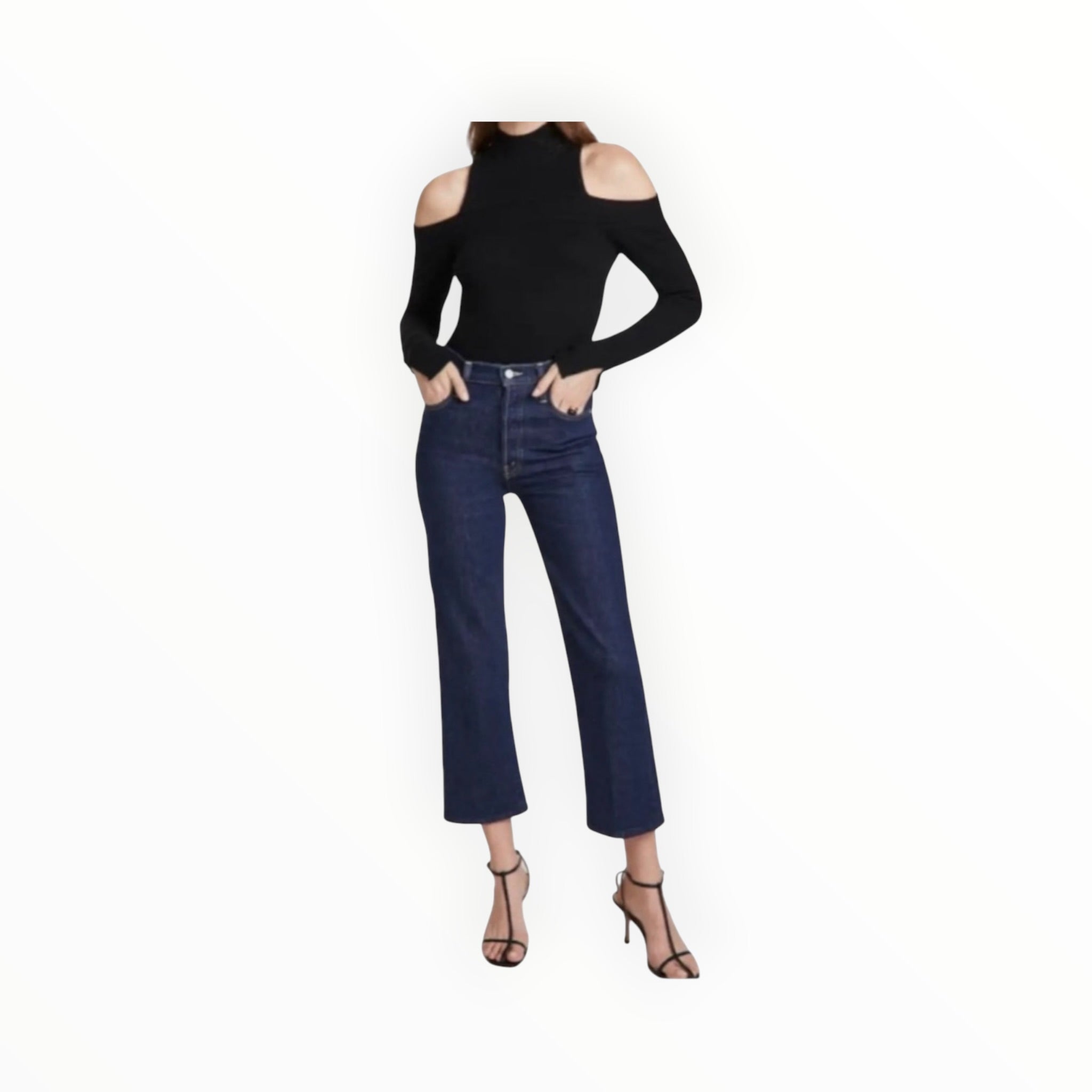 Jonathan Simkhai Gillian Cold Shoulder Sweater - Black