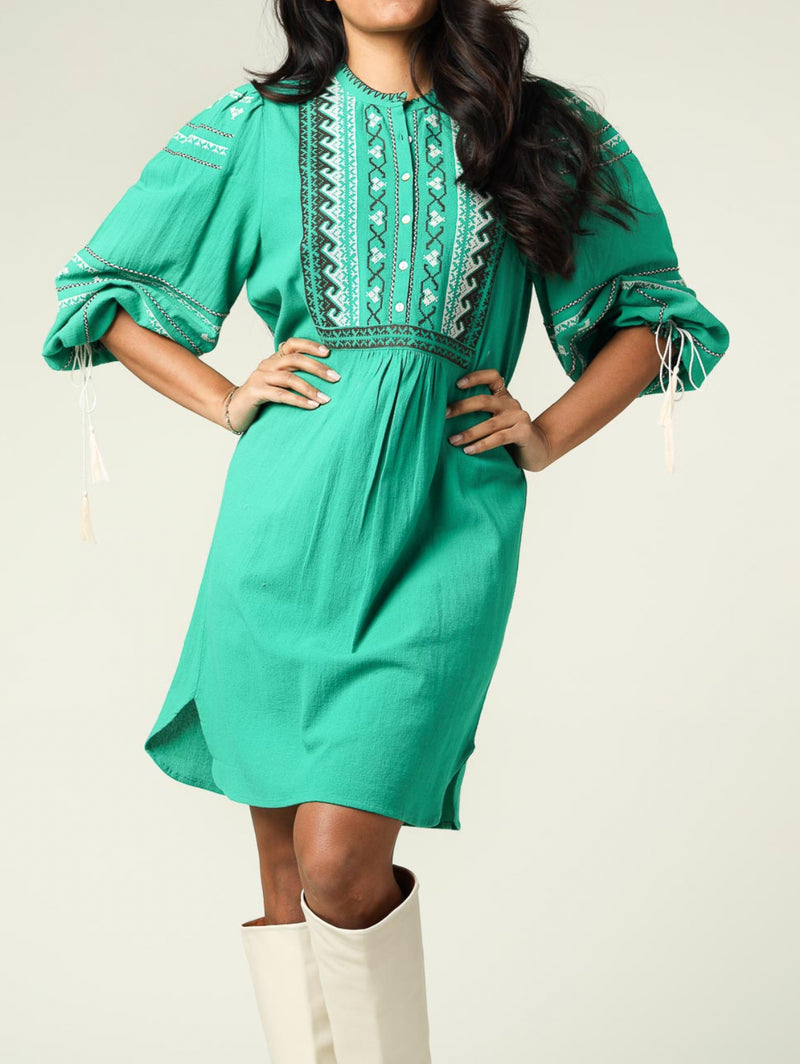 Antik Batik Lima Dress - Green