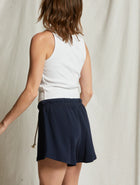 perfectwhitetee Layla French Terry Sweat Shorts - Navy