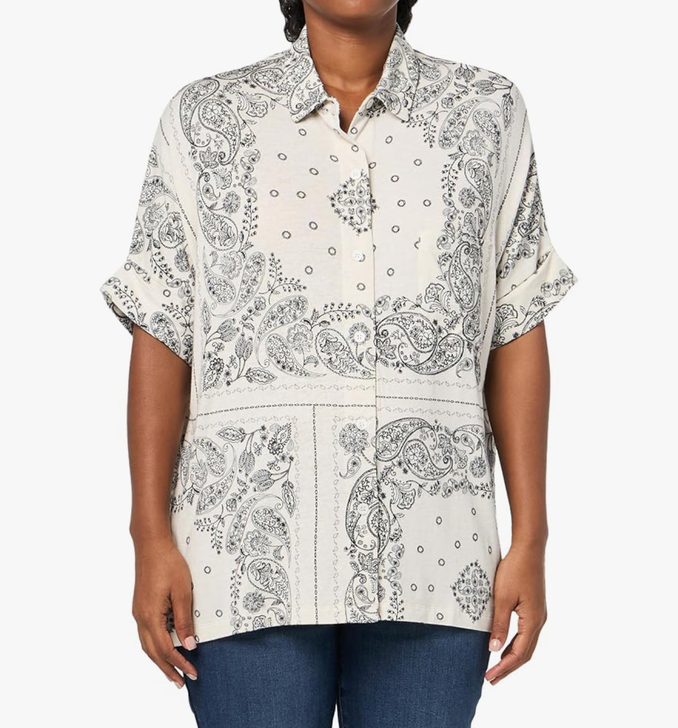 Majestic Filatures Bandana Print Shirt - Cream