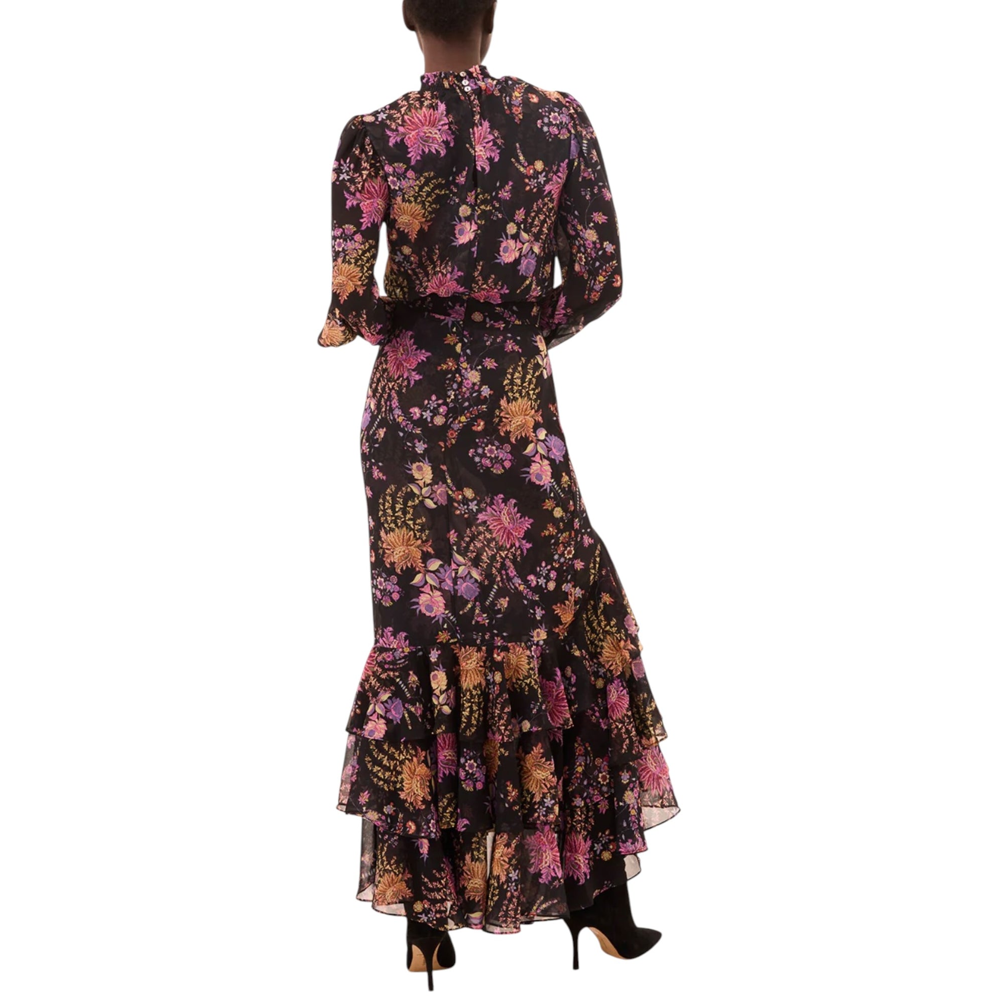 MISA Audrey Dress - Dusted Cluster Chiffon