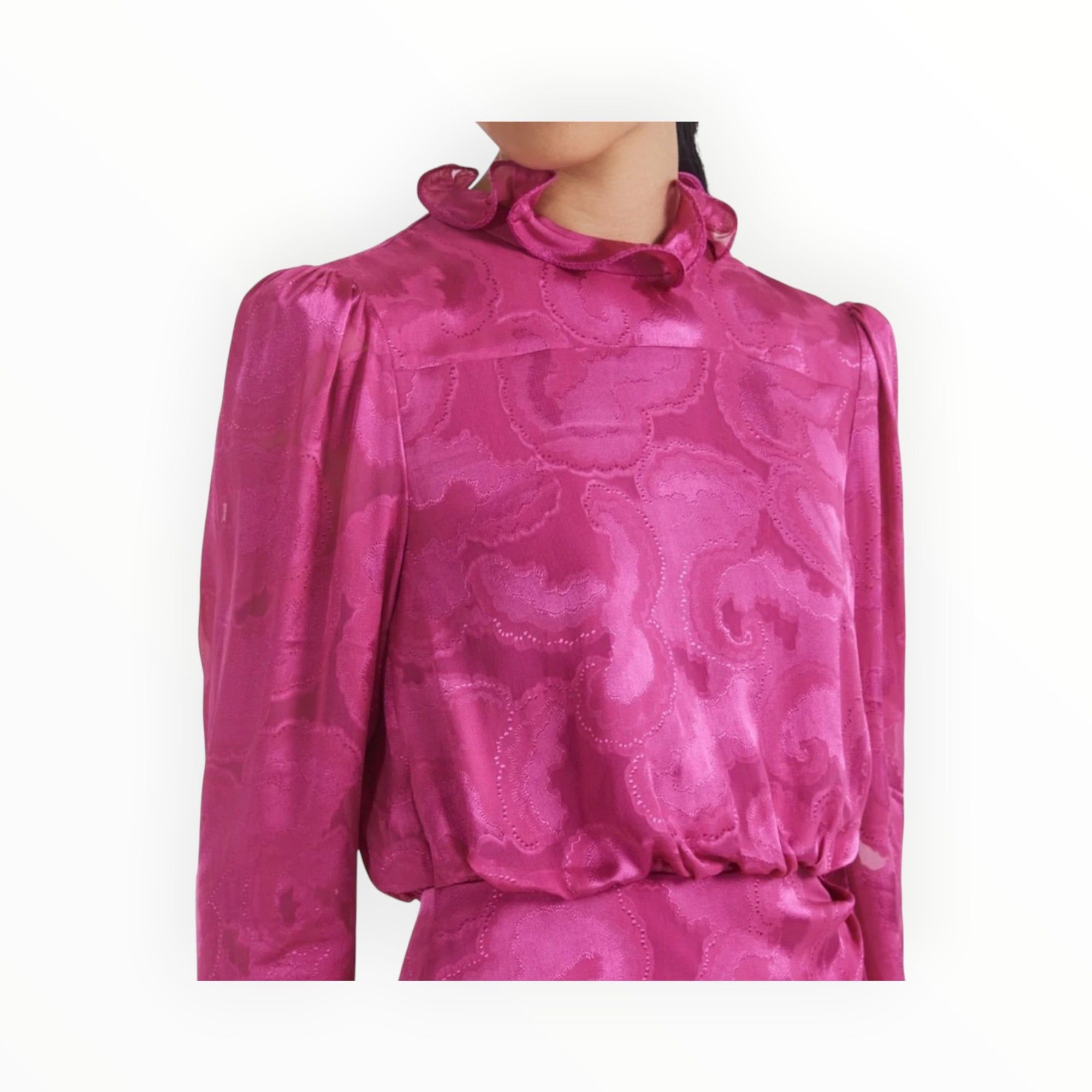 Saloni Rina B Dress - Pink Flambé