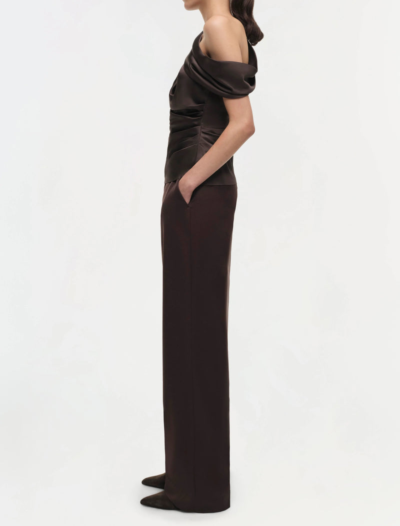 SIMKHAI Phoebe Top - Chocolate