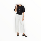 Fifteen Twenty Regina Cuff Cropped Pants- Off White