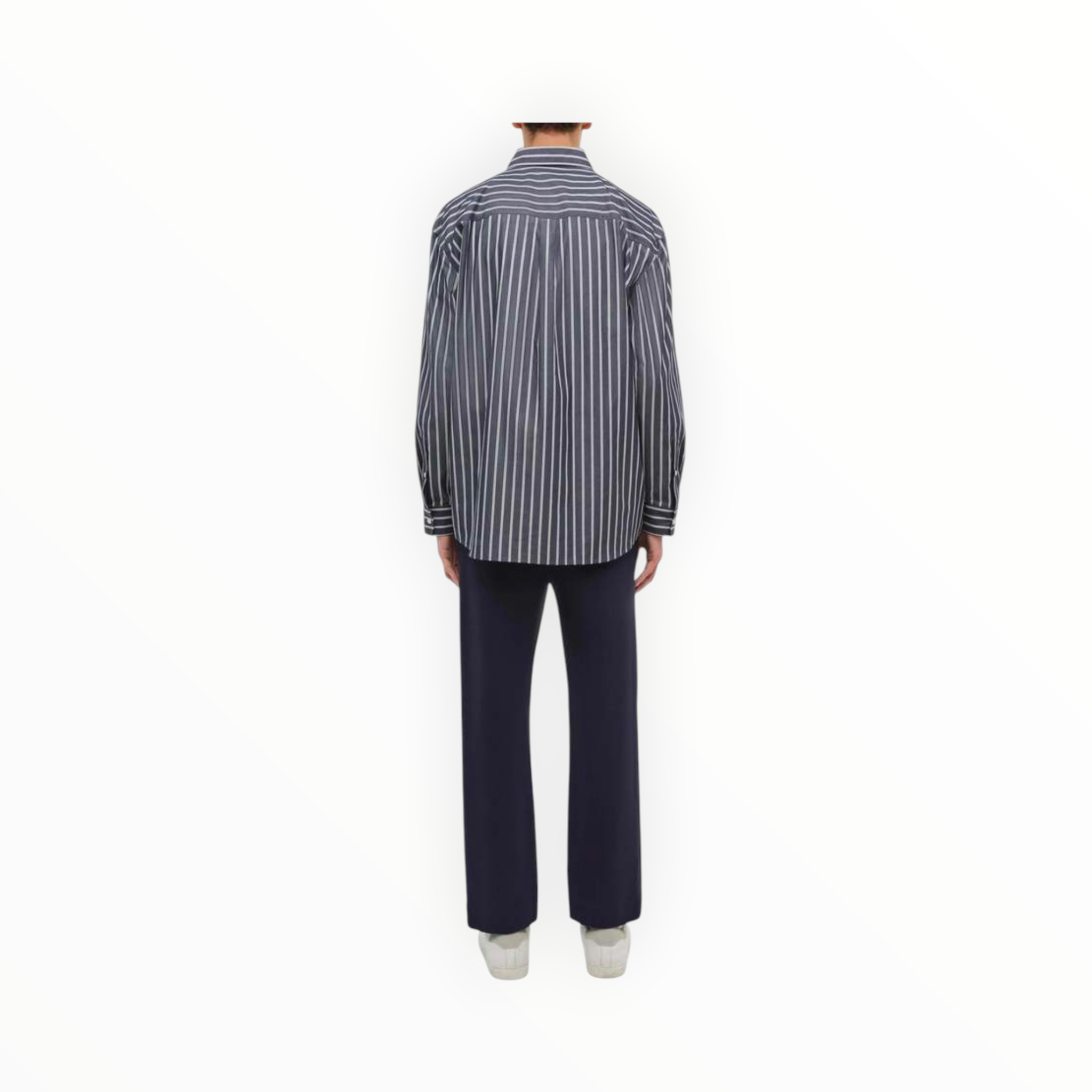 SIMKHAI Khailed Oversized Shirt - Navy Stripe