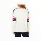 Sundry Shoulder Stripe Sweater - Eggshell