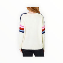 Sundry Shoulder Stripe Sweater - Eggshell