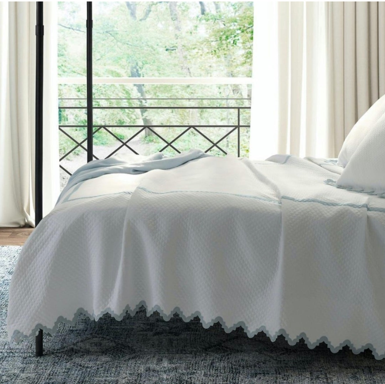 Matouk Bel Tempo Nocturne Flat Sheet - Pool