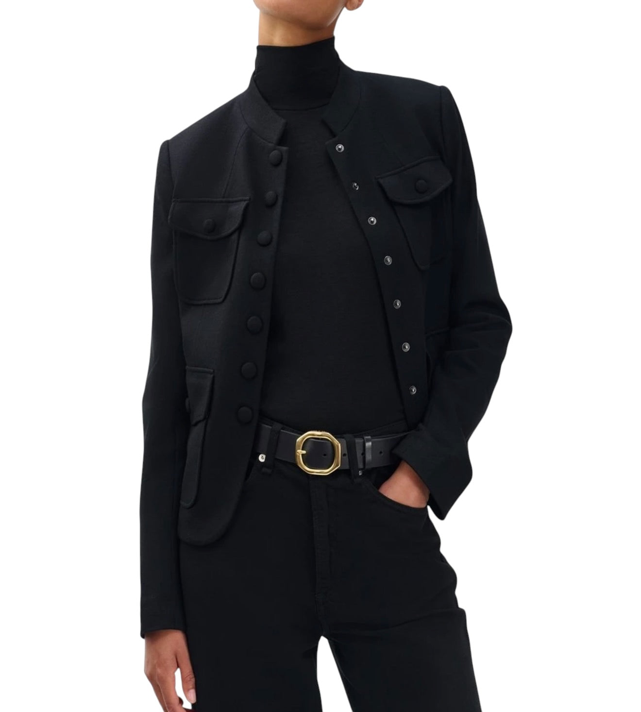rag & bone Audrey Belt - Black/Gold