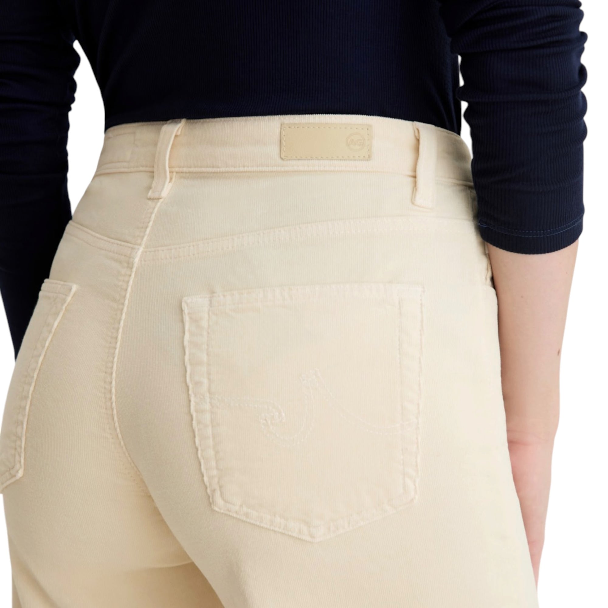 Saige Wide Leg Crop Corduroy Pant - Opal Stone