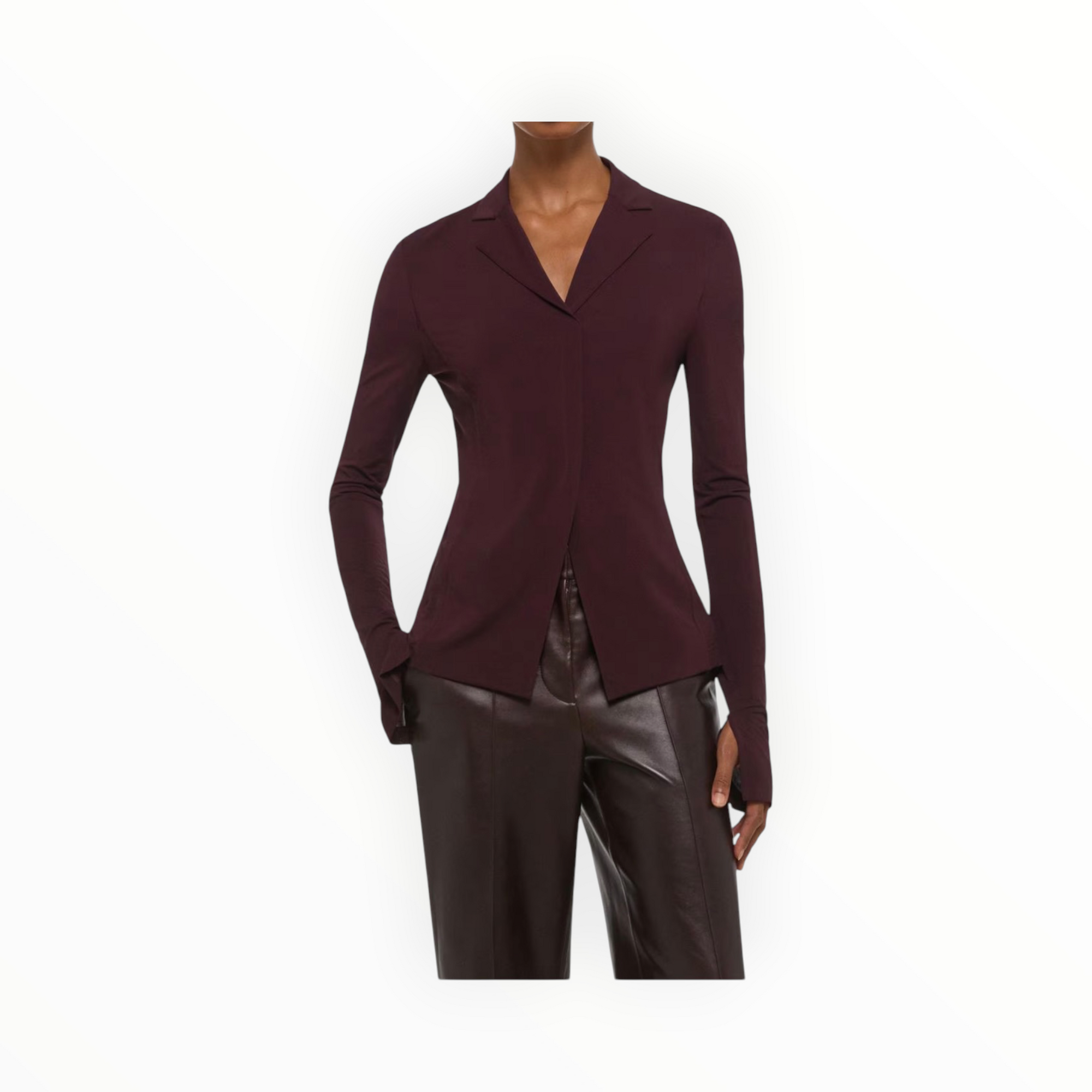 Helmut Lang Blazer Top - Mahogany