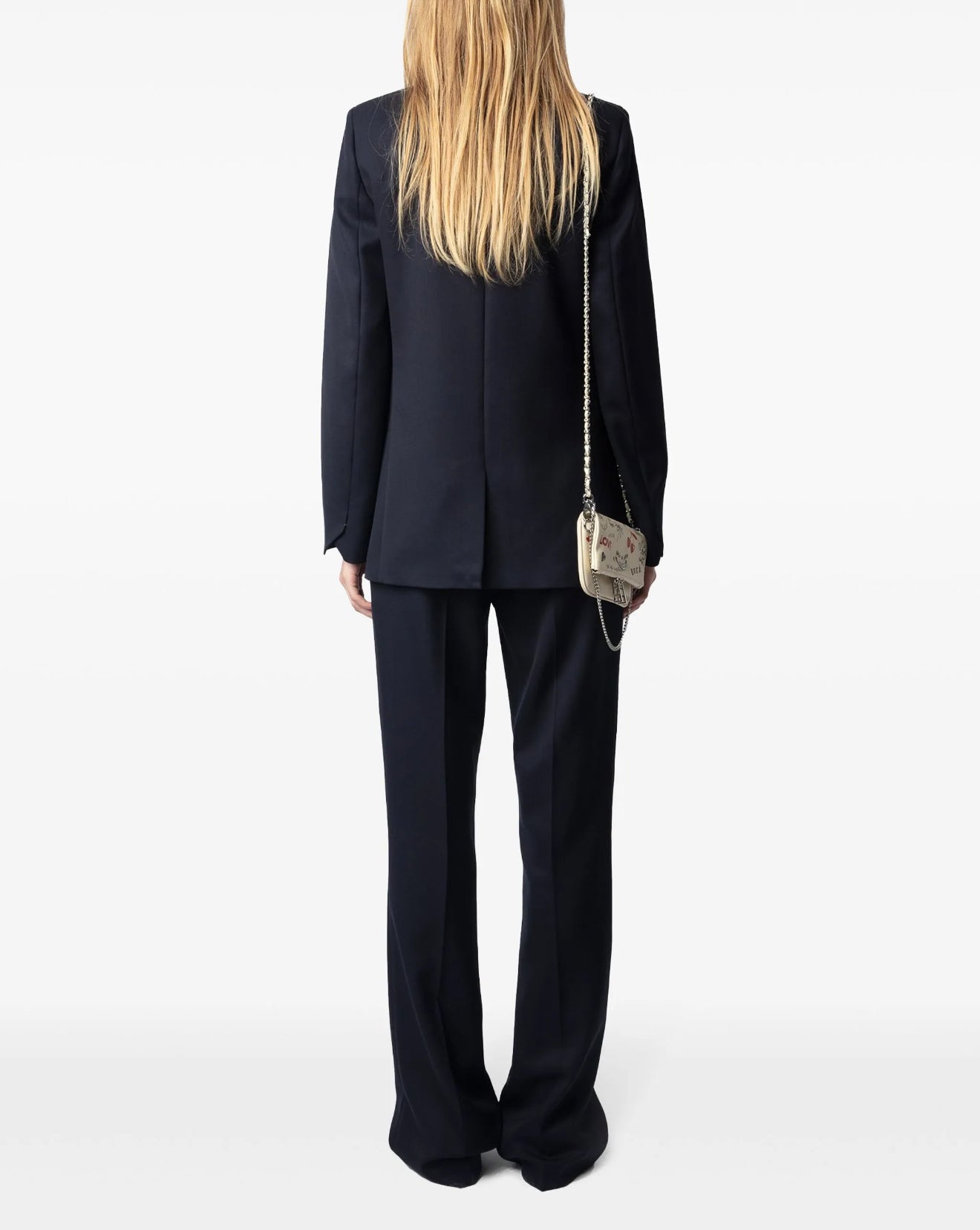 Zadig & Voltaire Valse Single Breasted Wool Blazer - Encre