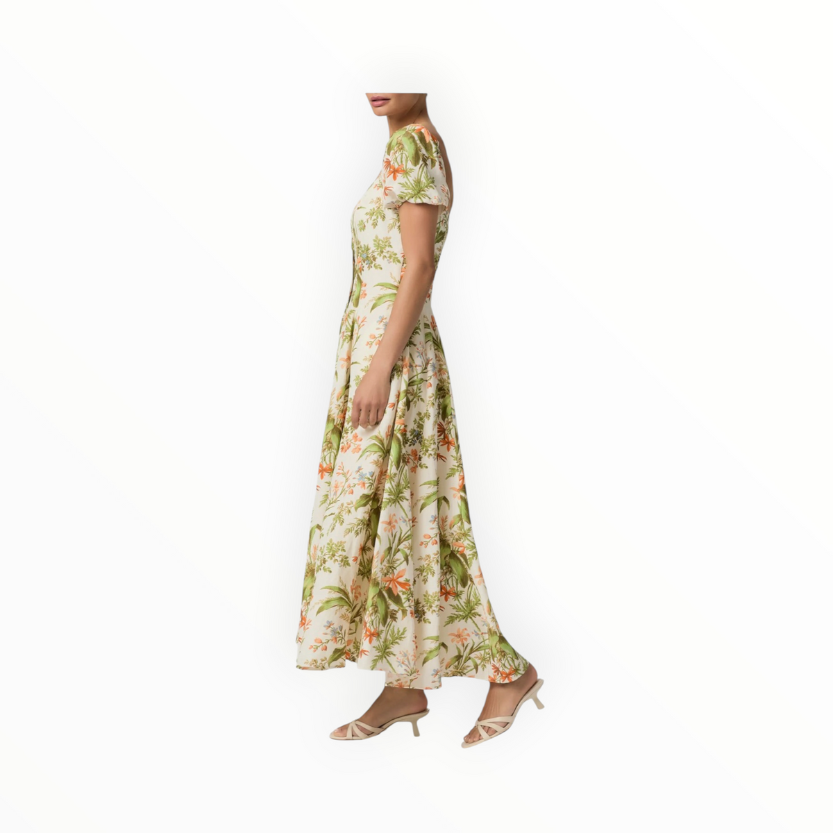 Paige Lindi Dress - Oyster White Multi