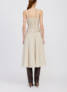 En Saison Rosalia Skirt - Ivory Olive Multi