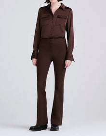 Derek Lam 10 Crosby Flare Trouser - Chocolate