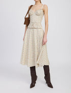 En Saison Rosalia Skirt - Ivory Olive Multi