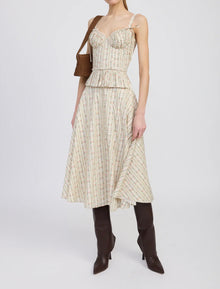En Saison Rosalia Skirt - Ivory Olive Multi