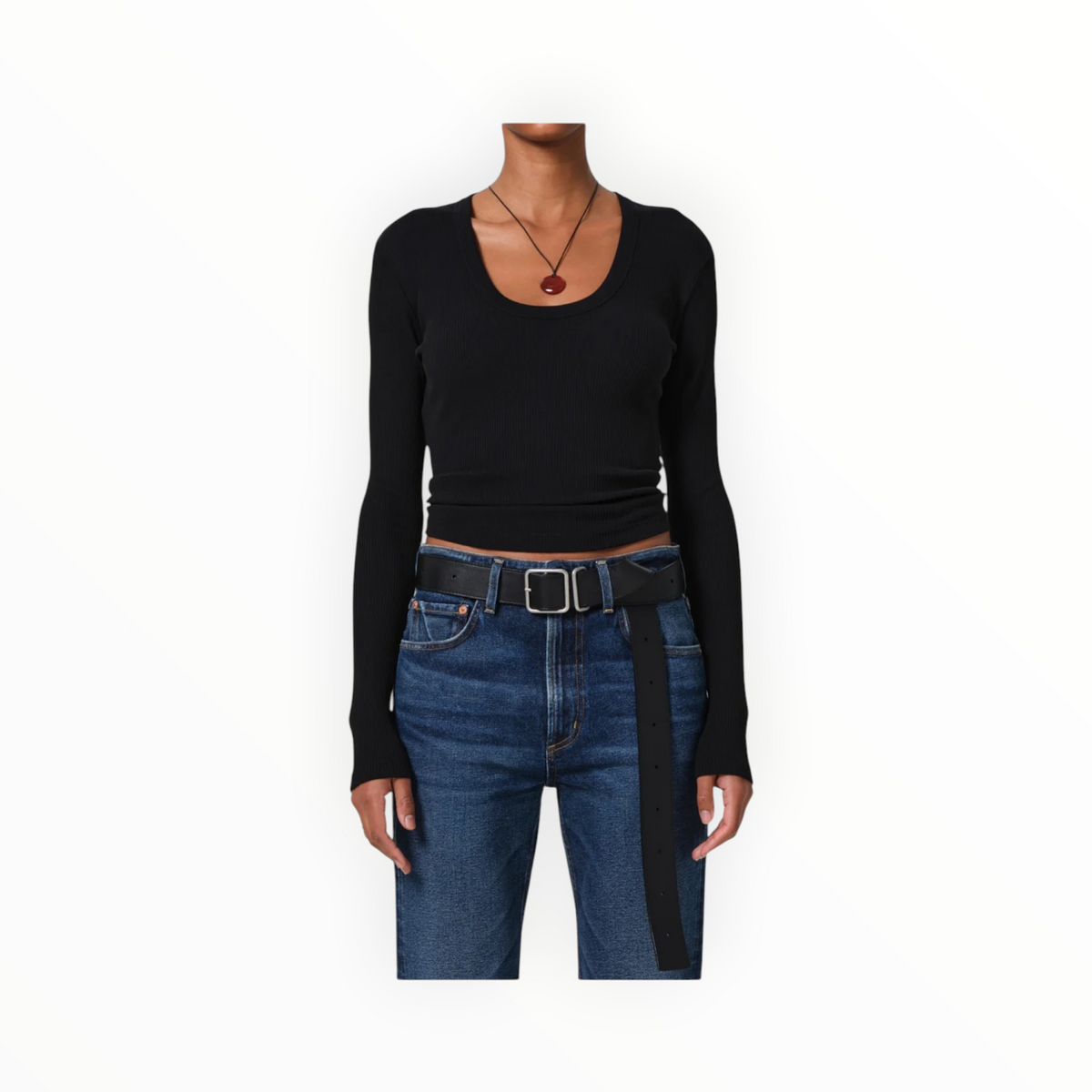 Citizens of Humanity Mara U-Neck Top - Black