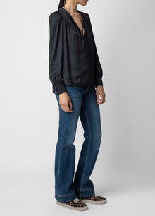 Zadig & Voltaire Telia Satin Blouse - Noir