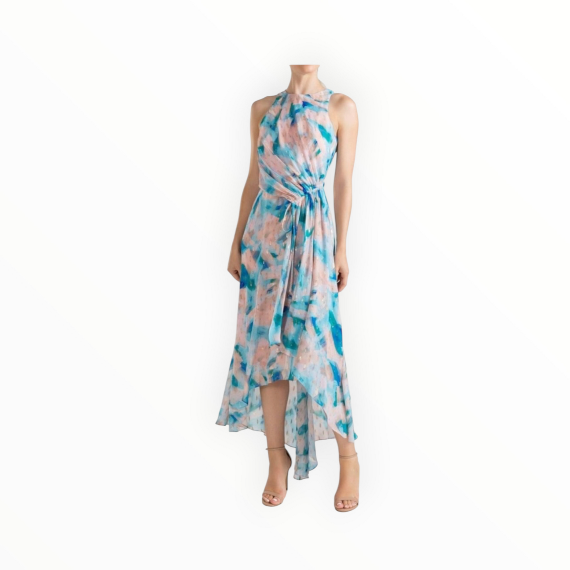 Shoshanna Macie Brushstroke Print Dress
