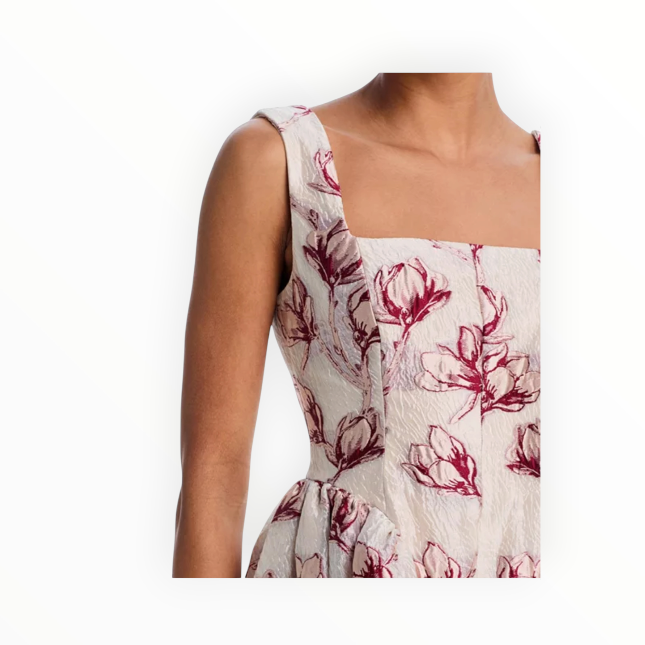 Milly Erin Floral Dress - Pink/White