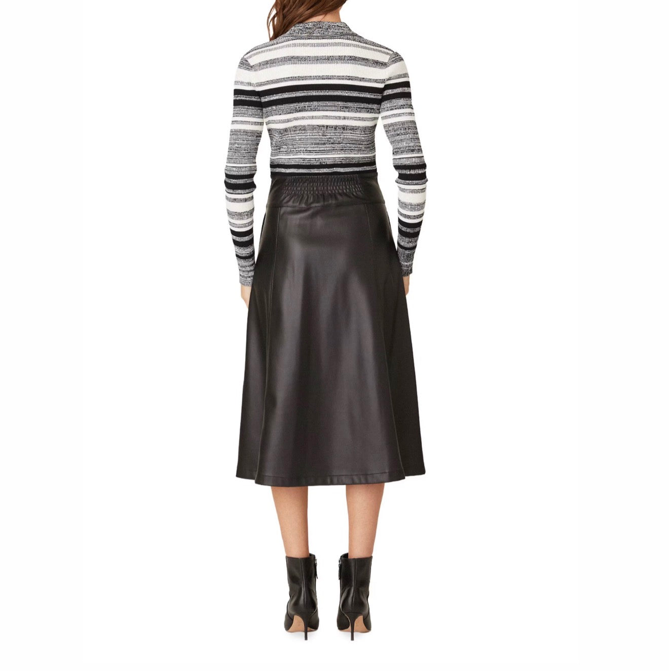 Shoshanna Avril Mixed Media Dress - Black/White