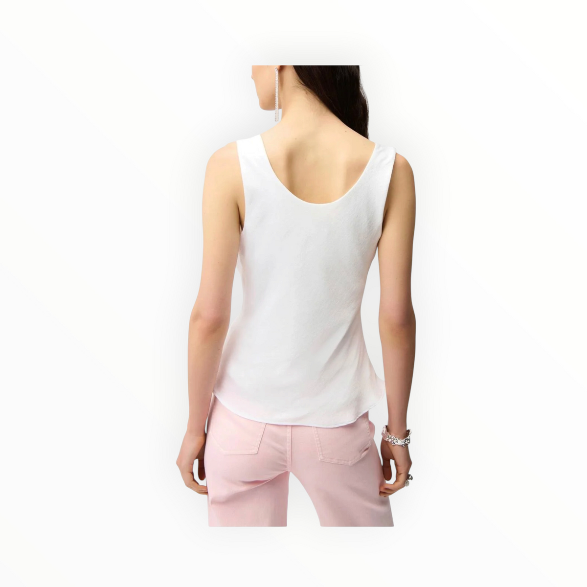 Joseph Ribkoff Scarf Tank Top - Vanilla