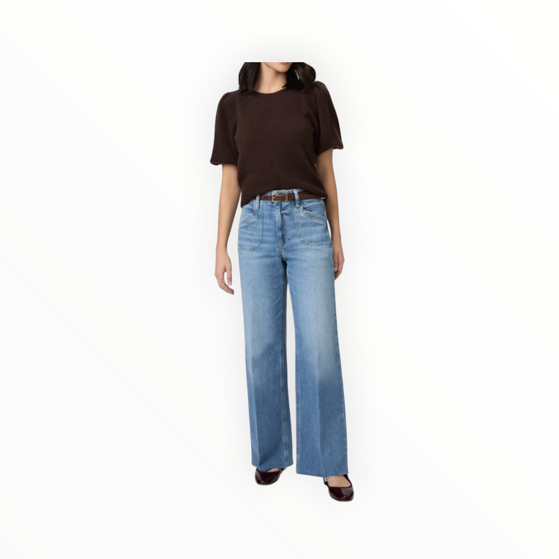 Paige Anessa 31" Wide Leg Jean - Viva