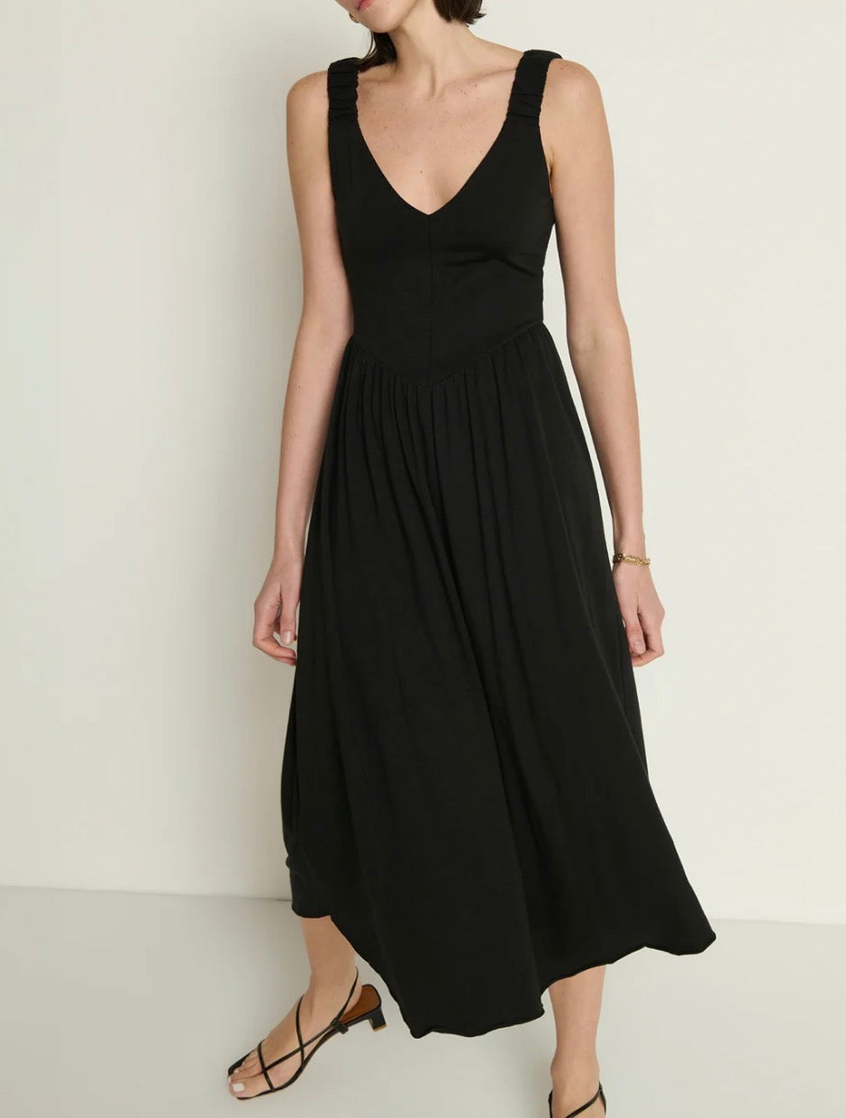 Nation Ltd Celine Midi Dress - Jet Black