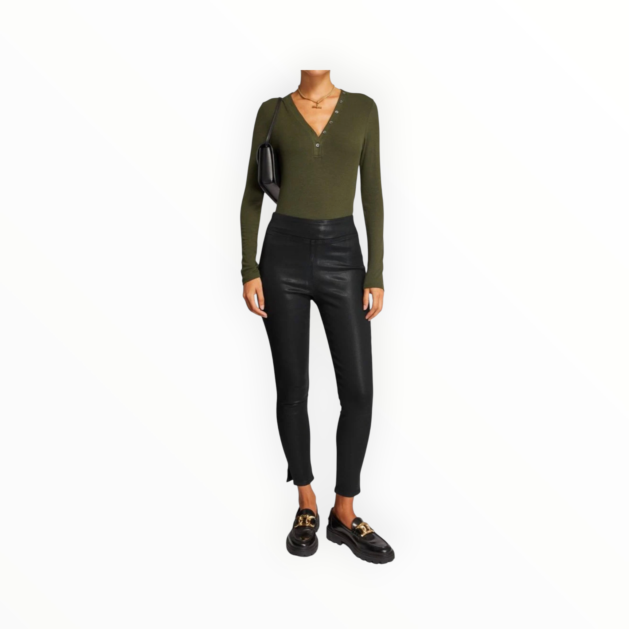 Frame The Jetset Skinny Crop - Noir Coated
