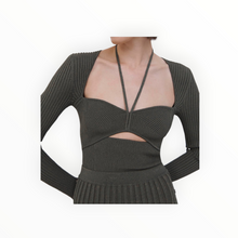 SIMKHAI Alexia Marled Sweetheart Top - Olivine