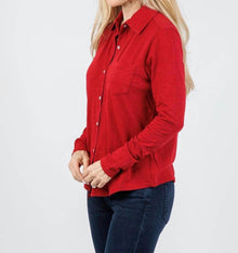 Elliott Lauren Reese Long Sleeve Button Front Shirt - Garnet