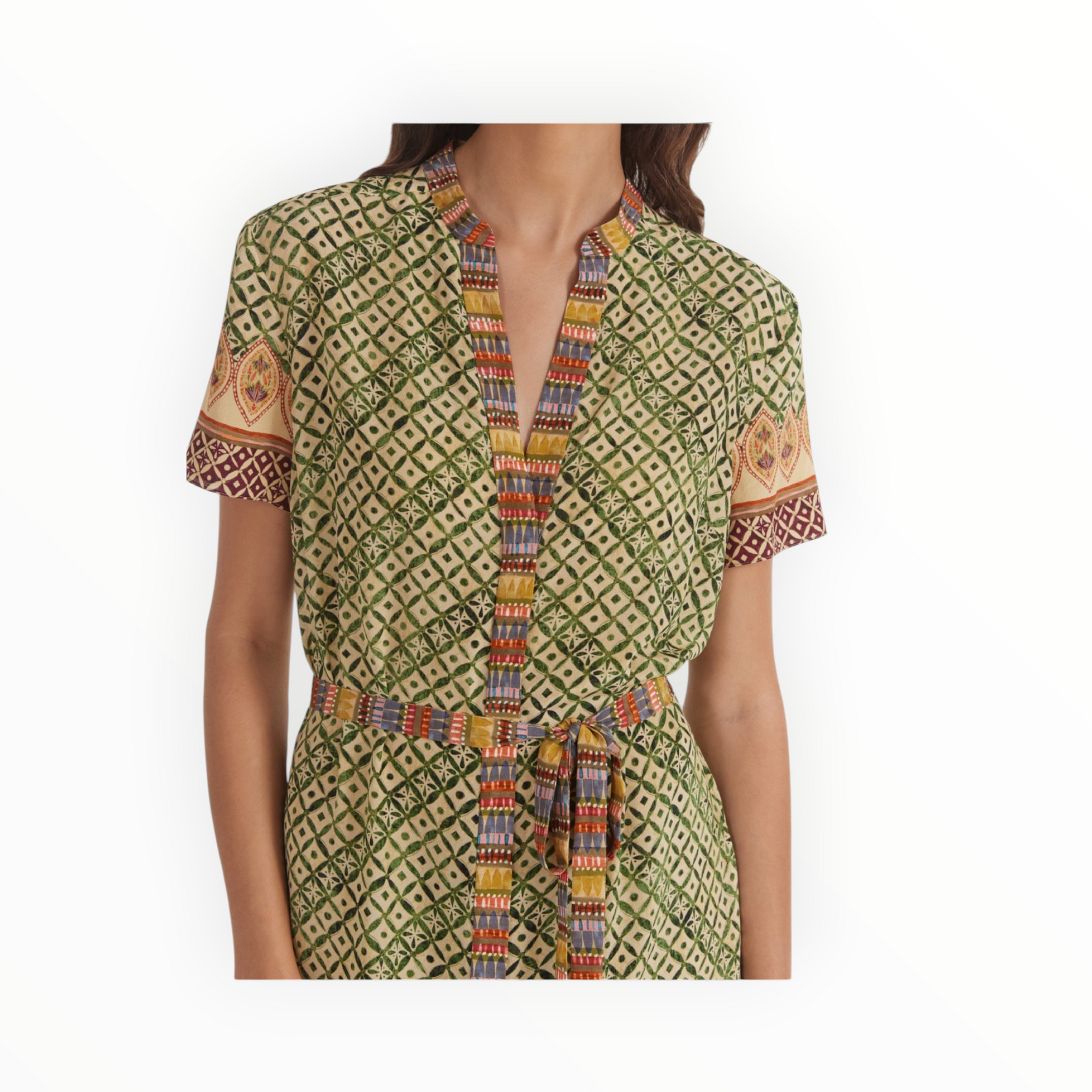 Saloni Vicki Dress - Myrtle Mosaic