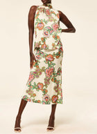 MISA Fay Skirt - Floral Lattice Satin