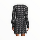 Tanya Taylor Kris Poppy Print Silk Long Sleeve Short Dress
