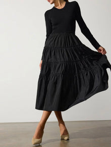 Brochu Walker Ava Tiered Dress - Black Onyx