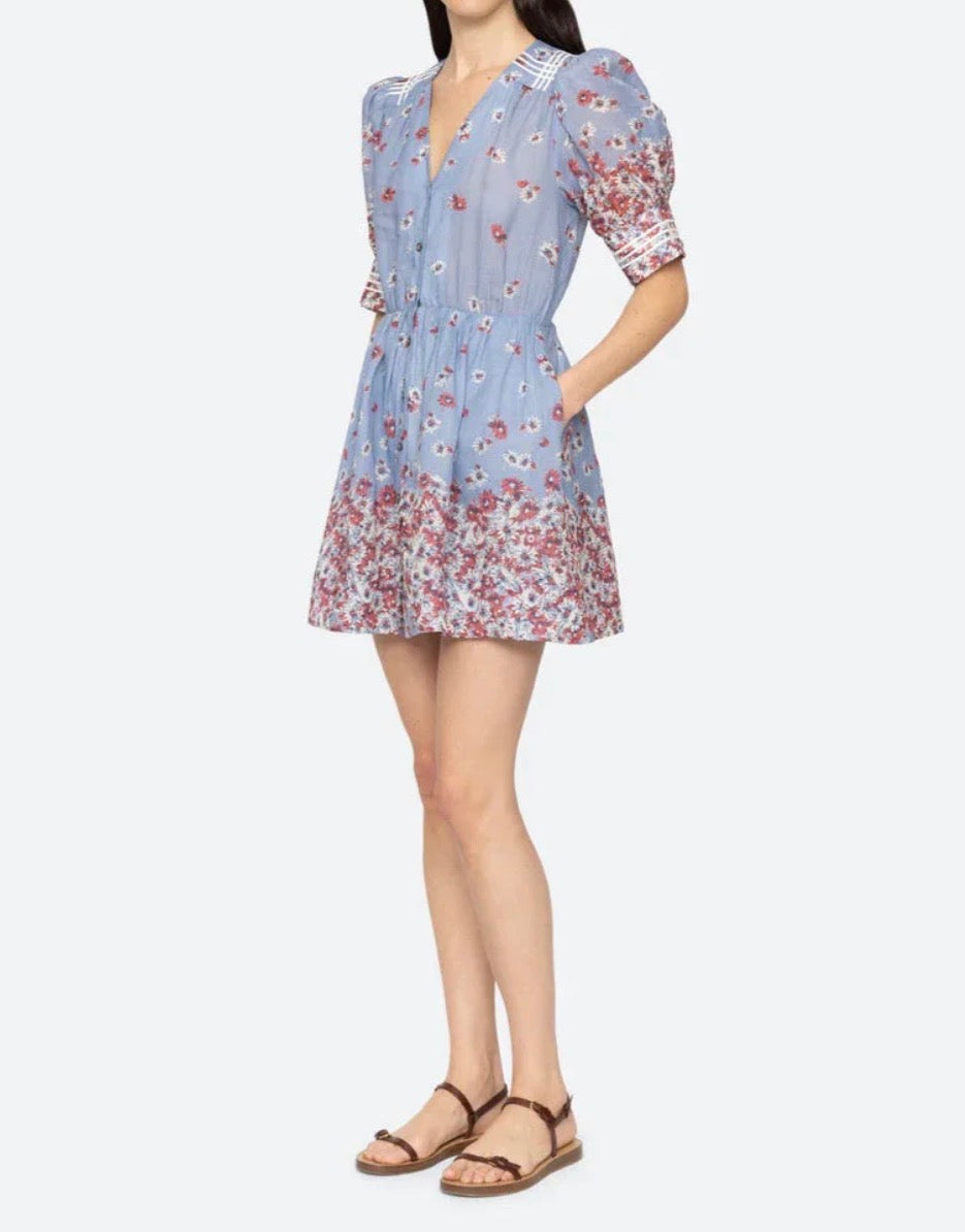 Sea New York Whitney Print Mini Dress - Blue