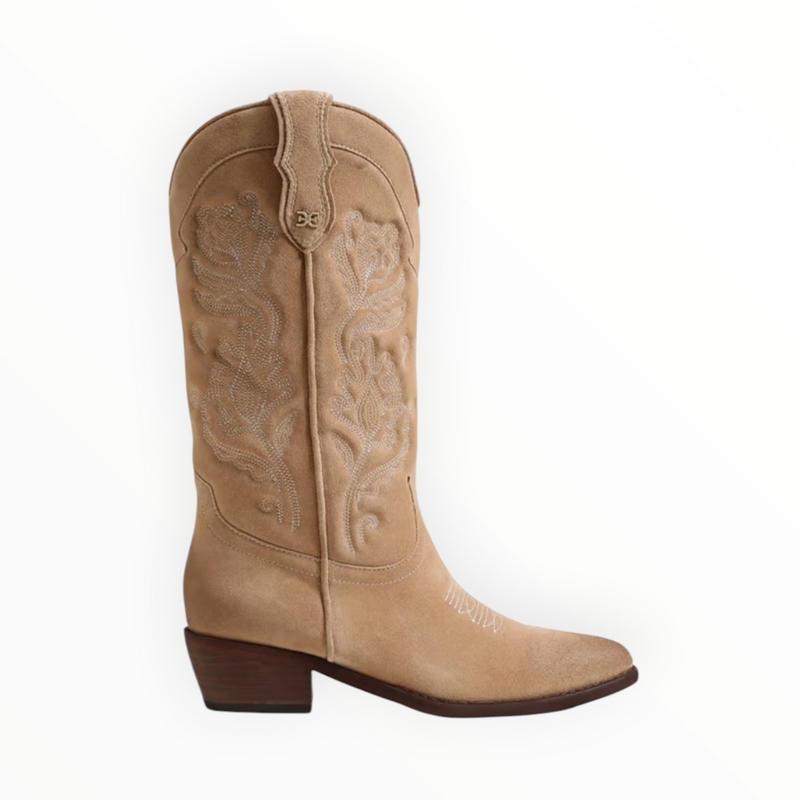 Sam Edelman Rue Western Boot - Cyprus Tan Suede