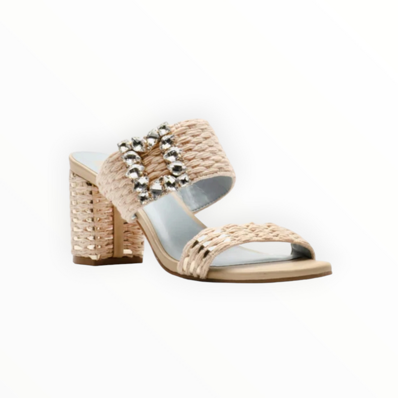 Frances Valentine Betty Raffia Heel - Natura
