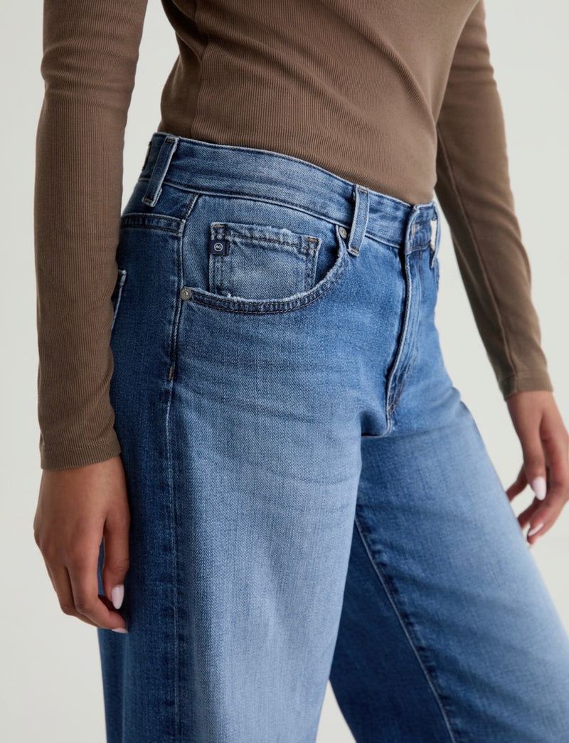AG Jeans Adria Low-Rise Wide Leg Pant - Headline