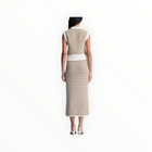 A.L.C. Alexis Striped Knit Skirt - Parchment/Aged Bronze