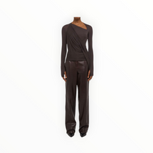 Helmut Lang Twisted Long Sleeve Shirt - Dark Roast