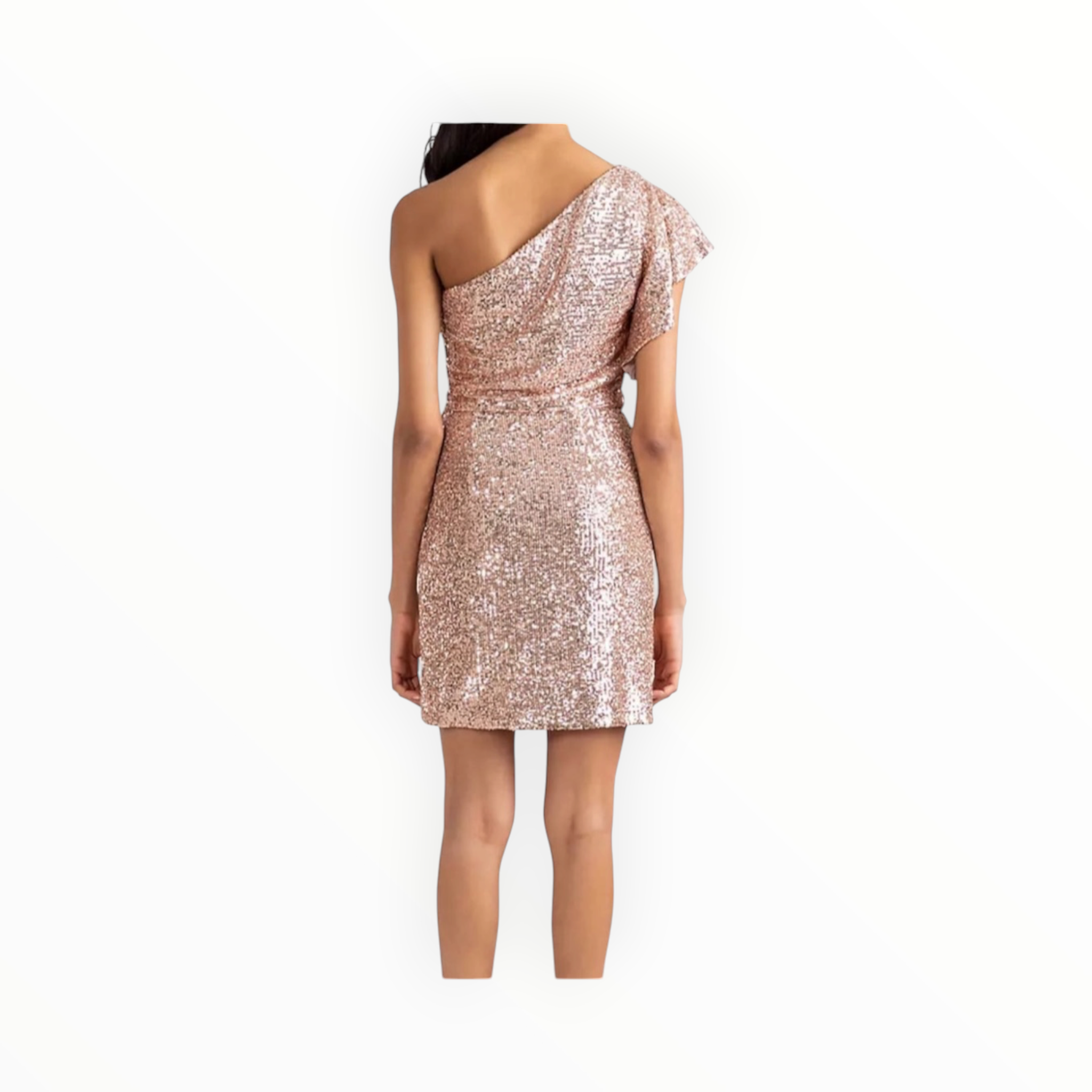 Shoshanna Dahlia Sequin One-Shoulder Dress
