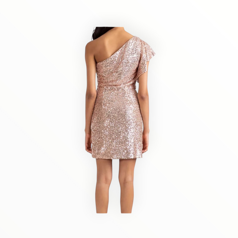 Shoshanna Dahlia Sequin One-Shoulder Dress