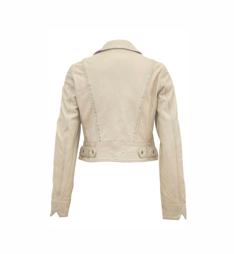 Mauritius Maryn RF Leather Jacket - Off White