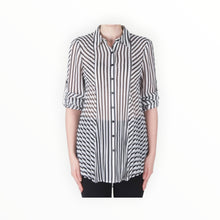 Joseph Ribkoff Blouse - Black/White Stripe